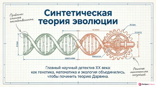 Обложка презентации к уроку «Формирование синтетической теории эволюции»