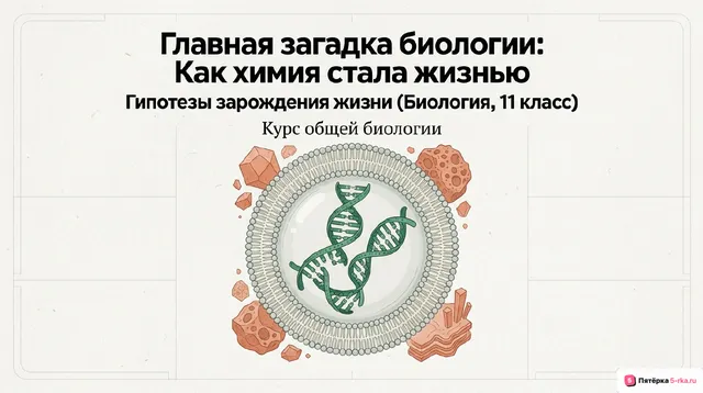 Обложка презентации к уроку «Гипотезы зарождения жизни»