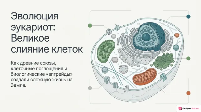 Обложка презентации к уроку «Эволюция эукариот»
