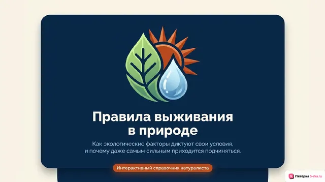 Обложка презентации к уроку «Экологические факторы»