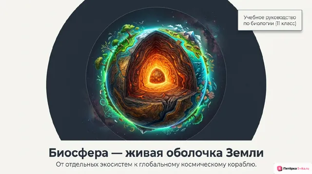 Обложка презентации к уроку «Биосфера — общепланетарная оболочка Земли»