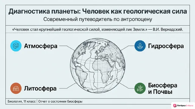 Обложка презентации к уроку «Воздействие человека на биосферу»