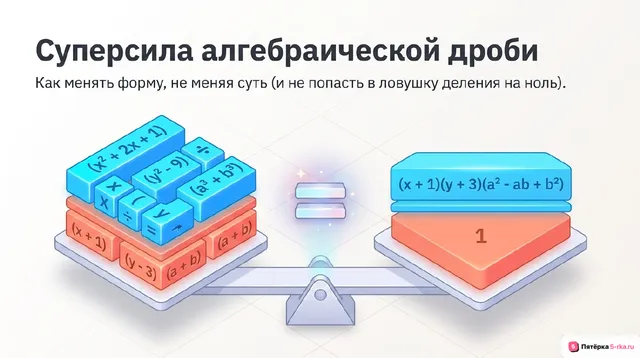 Обложка презентации к уроку «Основное свойство алгебраической дроби»