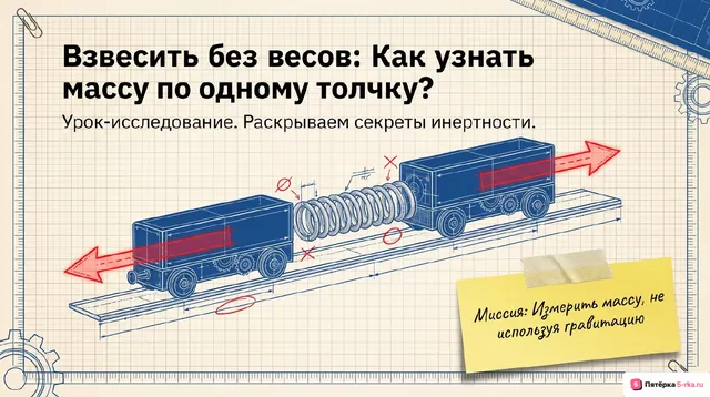 Обложка презентации к уроку «Урок-исследование "Сравнение масс по взаимодействию тел"»