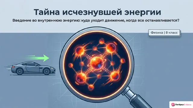 Обложка презентации к уроку «Внутренняя энергия и способы её изменения»