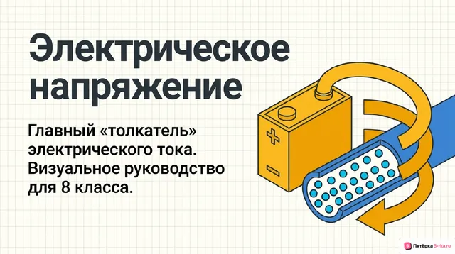 Обложка презентации к уроку «Электрическое напряжение»