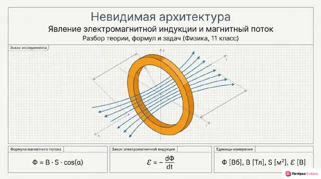 Обложка презентации к уроку «Явление электромагнитной индукции»