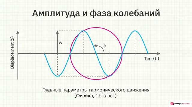 Обложка презентации к уроку «Амплитуда и фаза колебаний»