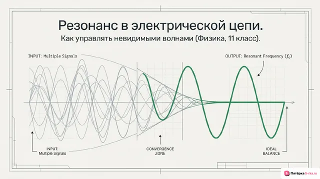 Обложка презентации к уроку «Резонанс в электрической цепи»