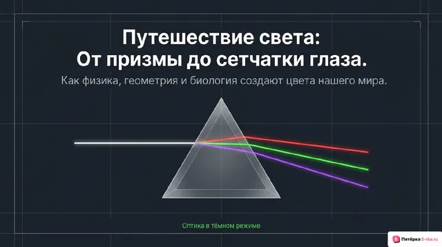 Обложка презентации к уроку «Ход лучей в призме»
