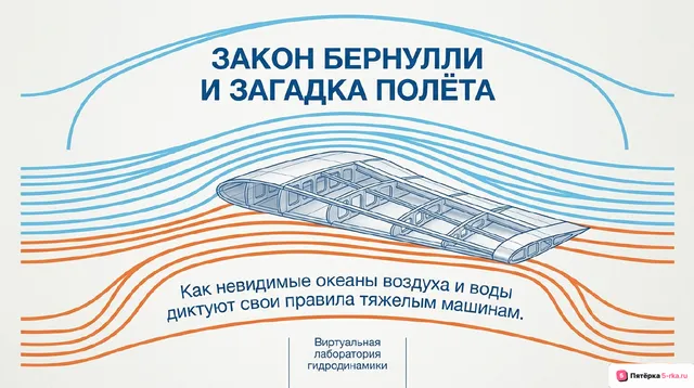 Обложка презентации к уроку «Закон Бернулли и подъёмная сила крыла»