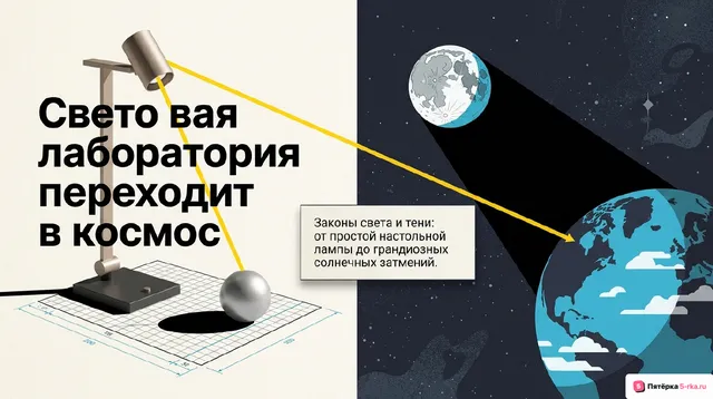 Обложка презентации к уроку «Прямолинейное распространение света»