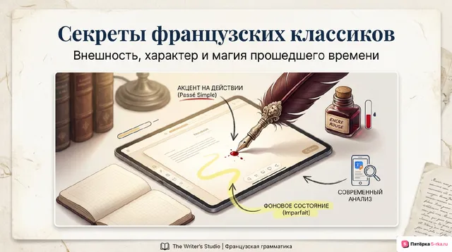 Обложка презентации к уроку «Внешность и характеристика человека, литературного персонажа (описания литературных героев на примере фрагментов французской литературы)»
