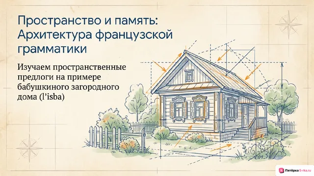 Обложка презентации к уроку «Условия проживания в городской/сельской местности (дом моей бабушки)»