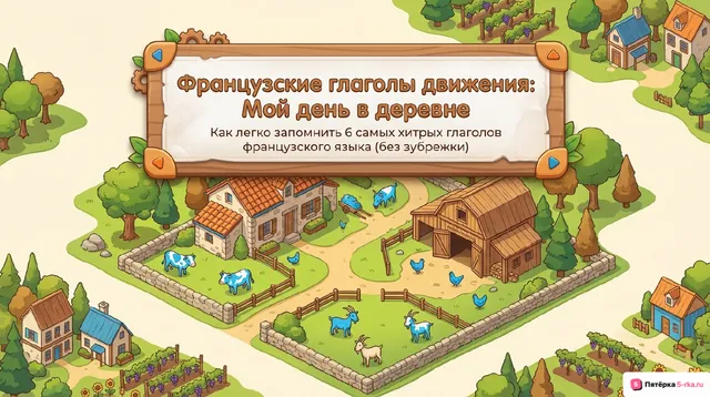 Обложка презентации к уроку «Условия проживания в городской/сельской местности (мой день в деревне)»