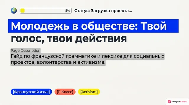 Обложка презентации к уроку «Молодёжь в современном обществе»