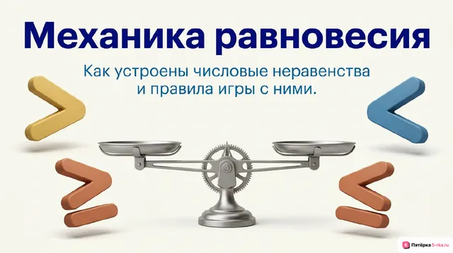 Обложка презентации к уроку «Числовые неравенства и их свойства»