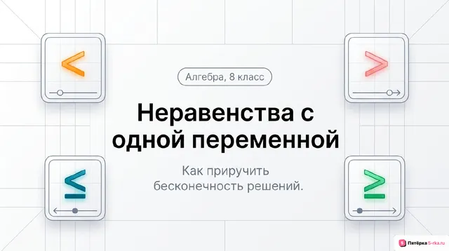Обложка презентации к уроку «Неравенство с одной переменной»