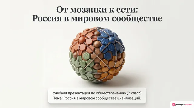 Обложка презентации к уроку «Россия в мировом сообществе цивилизаций»