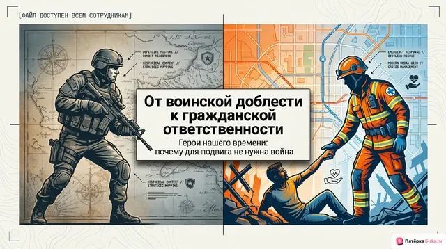 Обложка презентации к уроку «От воинской доблести - к гражданской ответственности»
