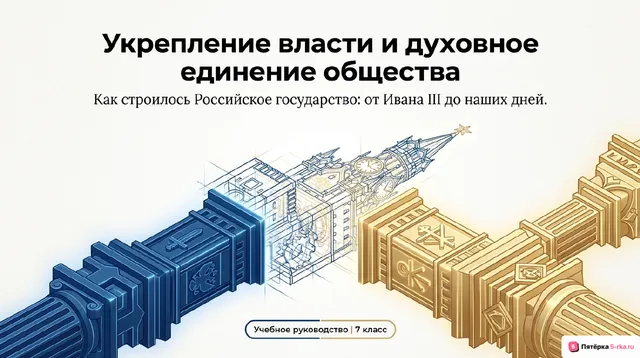 Обложка презентации к уроку «Укрепление власти и духовное единение общества»