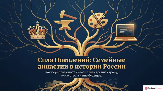 Обложка презентации к уроку «Семейные династии в истории России»