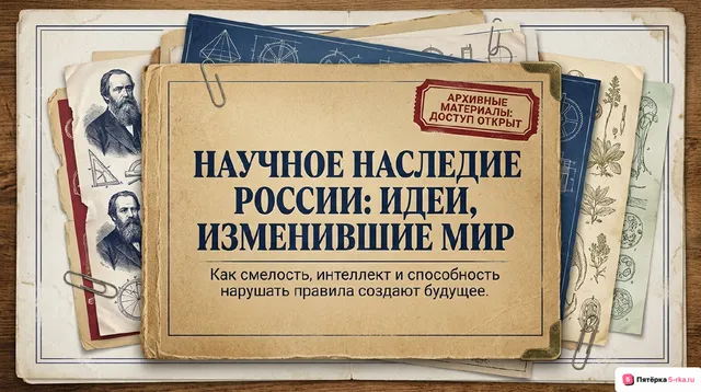 Обложка презентации к уроку «Научное наследие российских ученых, их место в мировой науке»