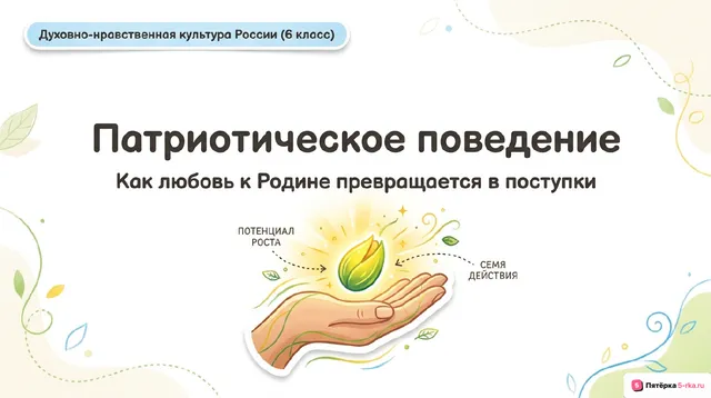 Обложка презентации к уроку «Патриотическое поведение»