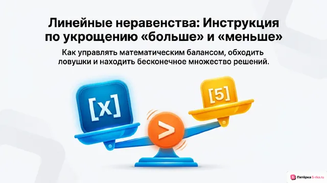 Обложка презентации к уроку «Линейные неравенства с одной переменной и их решение»