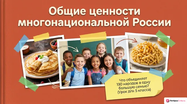 Обложка презентации к уроку «Общие ценности многонациональной России»