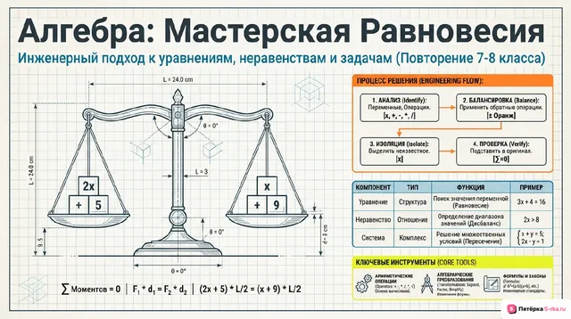 Обложка презентации к уроку «Повторение основных понятий и методов курсов 7 и 8 классов, обобщение знаний»