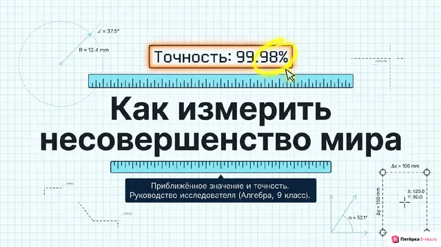 Обложка презентации к уроку «Приближённое значение величины, точность приближения»