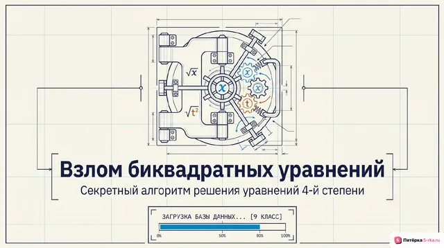 Обложка презентации к уроку «Биквадратные уравнения»