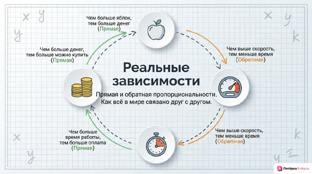 Обложка презентации к уроку «Реальные зависимости»