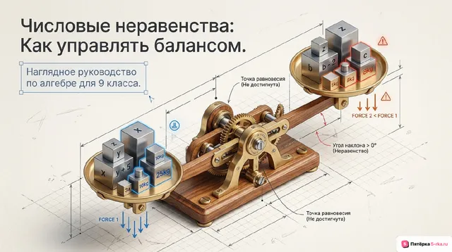 Обложка презентации к уроку «Числовые неравенства и их свойства»