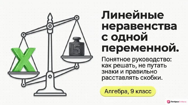 Обложка презентации к уроку «Линейные неравенства с одной переменной и их решение»