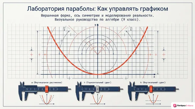 Обложка презентации к уроку «Парабола, координаты вершины параболы, ось симметрии параболы»