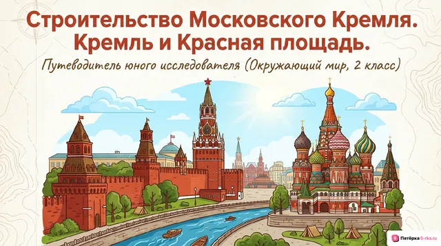 Обложка презентации к уроку «Строительство Московского Кремля»