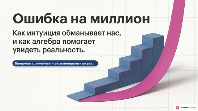 Обложка презентации к уроку «Линейный и экспоненциальный рост»
