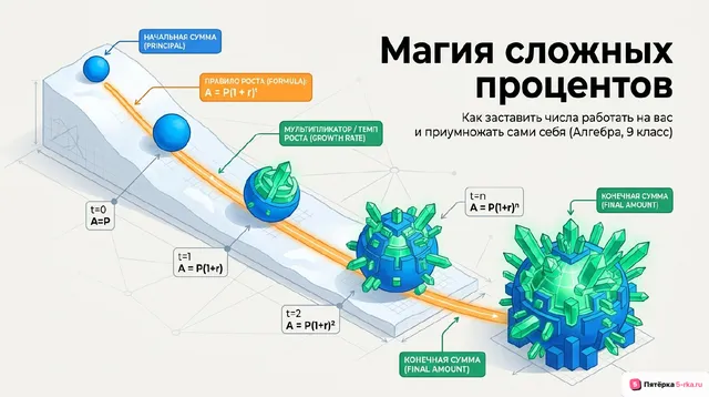 Обложка презентации к уроку «Сложные проценты»