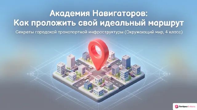 Обложка презентации к уроку «Планирование маршрутов с учётом транспортной инфраструктуры населённого пункта»