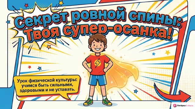 Обложка презентации к уроку «Осанка и ее влияние на здоровье человека»