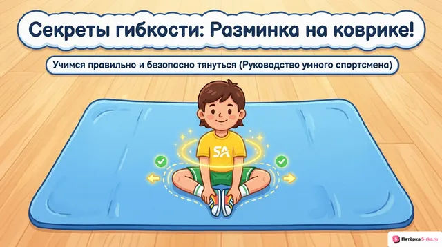 Обложка презентации к уроку «Техника выполнения упражнений партерной разминки для развития подвижности в тазобедренных суставах»