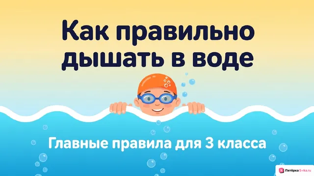 Обложка презентации к уроку «Правила дыхания в воде при плавании»