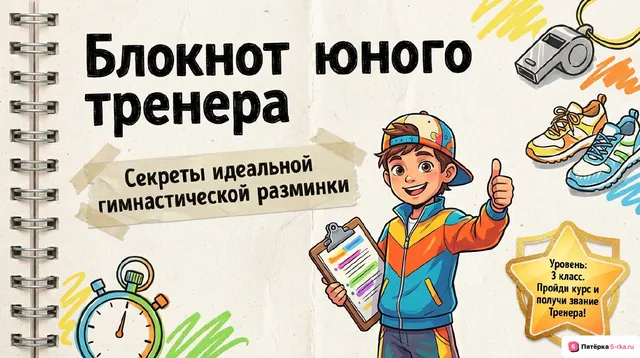 Обложка презентации к уроку «Составление комплексов и демонстрация техники выполнения гимнастических упражнений из общей разминки, из партерной разминки и разминки у опоры»