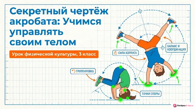 Обложка презентации к уроку «Техника выполнения акробатических упражнений»