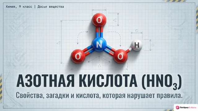 Обложка презентации к уроку «Азотная кислота, её физические и химические свойства»