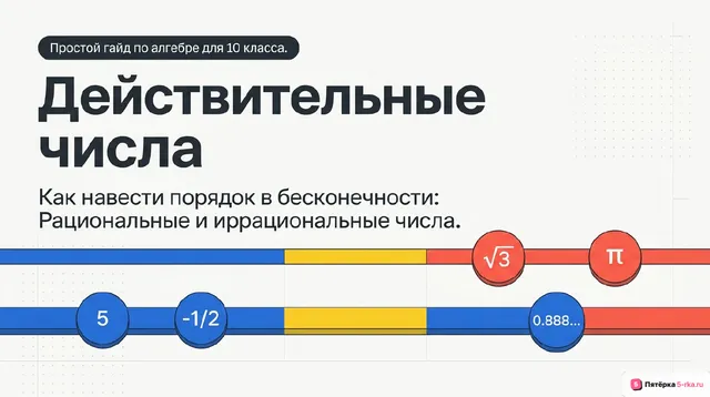 Обложка презентации к уроку «Действительные числа»