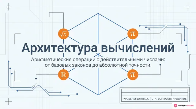 Обложка презентации к уроку «Арифметические операции с действительными числами»