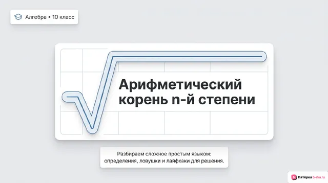 Обложка презентации к уроку «Арифметический корень натуральной степени»